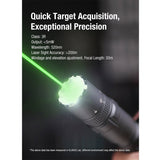 Klarus GL6 USB-C rechargeable Rail Mounted LED Weapon Light - 1600 Lumens - 520nm Green laser - Includes 1 x 18650