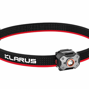 Klarus HM3 Super Lightweight Rechargeable LED Headlamp - 670 Lumens - Uses Built-in 200mAh Li-ion Battery Pack - Black or Red