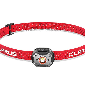 Klarus HM3 Super Lightweight Rechargeable LED Headlamp - 670 Lumens - Uses Built-in 200mAh Li-ion Battery Pack - Black or Red