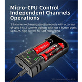 Klarus K2 2-bay USB Smart Charger with LED Indicator for Li-ion, NiMh and NiCd Batteries