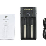 Klarus K2 2-bay USB Smart Charger with LED Indicator for Li-ion, NiMh and NiCd Batteries