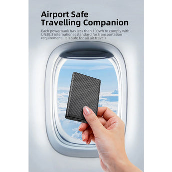 Klarus K5 10000mAh Waterproof Power Bank - Dual USB Ports - Carbon Fiber Build with Digital Screen