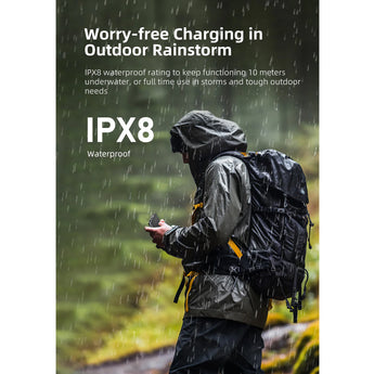 Klarus K5 10000mAh Waterproof Power Bank - Dual USB Ports - Carbon Fiber Build with Digital Screen