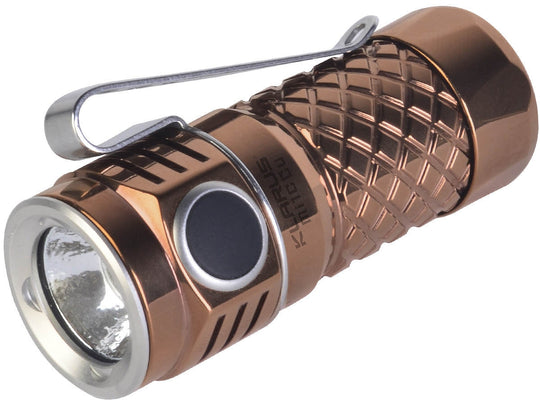Klarus Mi1C Cu Copper LED Flashlight - CREE XP-L HI V3 LED - 600 Lumens - Uses 1 x RCR123A (Included) or 1 x CR123A