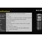 Klarus Mi1C HCRI High CRI Flashlight - Nichia NVSW219CT LED - 395 Lumens - 5000K - Uses 1 x RCR123A (Included) or 1 x CR123A