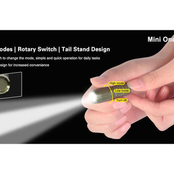 Klarus Mini One Micro-USB Rechargeable LED Key-Chain Flashlight - CREE XP-G3 - 130 Lumens - Includes 1 x 10180 - Black