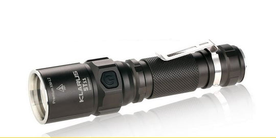 Klarus ST11 LED Flashlight with CREE XM-L2 LED - 900 Lumens - Uses 2 x CR123A or 1 x 18650