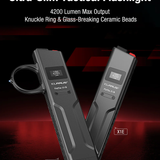 Klarus FlatTac X1 USB-C Rechargeable Ultra Tactical EDC Flashlight - 4200 Lumens - Luminus SST-70 - Uses Built-in 2150mAh Li-ion Battery Pack - With or Without Knuckle Ring