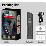 Klarus FlatTac X1 USB-C Rechargeable Ultra Tactical EDC Flashlight - 4200 Lumens - Luminus SST-70 - Uses Built-in 2150mAh Li-ion Battery Pack - With or Without Knuckle Ring