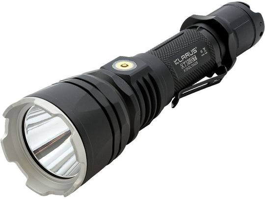 Klarus XT12GT Rechargeable LED Flashlight - CREE XHP35 HI D4 LED - 1600 Lumens - Uses 1 x 18650 (Included) or 2 x CR123A
