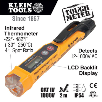 Klein Tools Non-Contact Voltage Tester With Infrared Thermometer