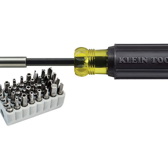 Klein Tools Magnetic Screwdriver with 32 Tamperproof Bits