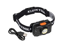 Klein Tools Rechargeable 2-Color LED Headlamp with Adjustable Strap - 800 Lumens - Uses Built-In Li-ion Battery Pack