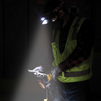 Klein Tools Rechargeable 2-Color LED Headlamp with Adjustable Strap - 800 Lumens - Uses Built-In Li-ion Battery Pack