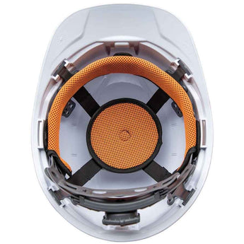 Klein Tools Non-Vented Class E Hard Hat with USB-C Rechargeable Headlamp - 300 Lumens - Uses Buil-In Li-ion Battery Pack (60107RL)