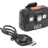 Klein Tools Non-Vented Class E Hard Hat with USB-C Rechargeable Headlamp - 300 Lumens - Uses Buil-In Li-ion Battery Pack (60107RL)