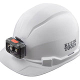 Klein Tools Non-Vented Class E Hard Hat with USB-C Rechargeable Headlamp - 300 Lumens - Uses Buil-In Li-ion Battery Pack (60107RL)