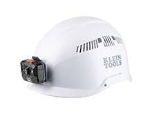 Klein Tools Class C Safety Helmet with Rechargeable Headlamp - 300 Lumens - Uses Built-In Li-ion Battery Pack