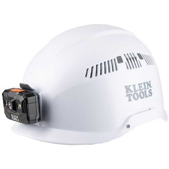 Klein Tools Class C Safety Helmet with Rechargeable Headlamp - 300 Lumens - Uses Built-In Li-ion Battery Pack