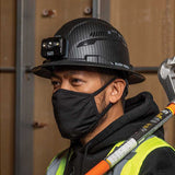 Klein Tools Premium Karbn Pattern Class C Hard Hat with Rechargeable Headlamp - 400 Lumens - Uses Built-In Li-ion Battery Pack