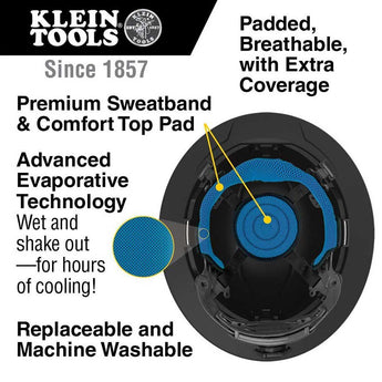 Klein Tools Premium Karbn Pattern Class C Hard Hat with Rechargeable Headlamp - 400 Lumens - Uses Built-In Li-ion Battery Pack
