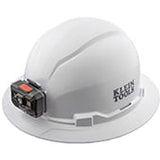 Klein Tools Non-Vented Hard Hat with Rechargeable Headlamp - 300 Lumens - Uses Buil-In Li-ion Battery Pack