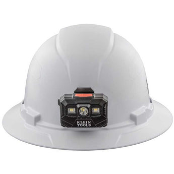 Klein Tools Non-Vented Hard Hat with Rechargeable Headlamp - 300 Lumens - Uses Buil-In Li-ion Battery Pack