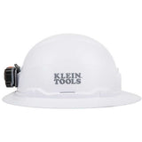 Klein Tools Non-Vented Hard Hat with Rechargeable Headlamp - 300 Lumens - Uses Buil-In Li-ion Battery Pack
