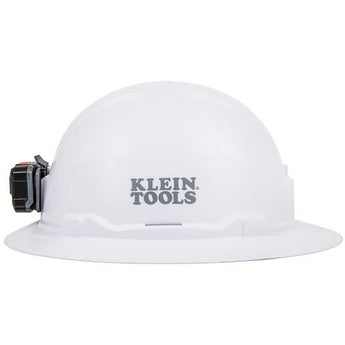 Klein Tools Non-Vented Hard Hat with Rechargeable Headlamp - 300 Lumens - Uses Buil-In Li-ion Battery Pack