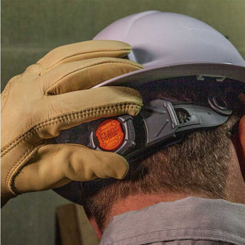 Klein Tools Non-Vented Hard Hat with Rechargeable Headlamp - 300 Lumens - Uses Buil-In Li-ion Battery Pack