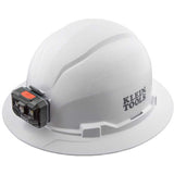 Klein Tools Non-Vented Hard Hat with Rechargeable Headlamp - 300 Lumens - Uses Buil-In Li-ion Battery Pack