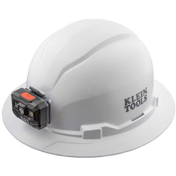 Klein Tools Non-Vented Hard Hat with Rechargeable Headlamp - 300 Lumens - Uses Buil-In Li-ion Battery Pack