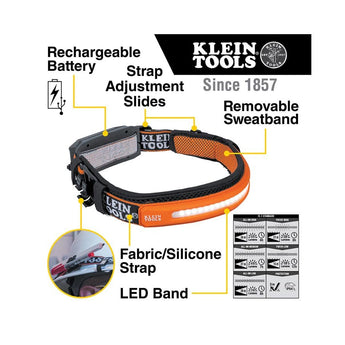 Klein Tools Widebeam LED Headlamp - 575 Lumens - Uses Built-in Li-ion Battery Pack