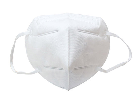 front view of white kn95 mask 