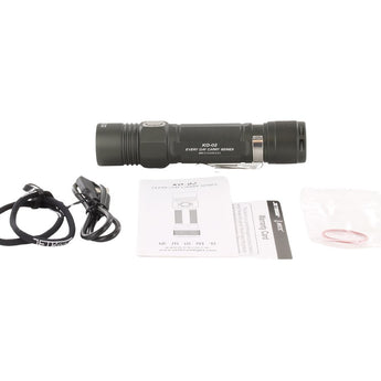 JETBeam KO-02 V2 Rechargeable LED Flashlight - CREE XHP35 - 2000 Lumens - Uses 1 x 21700 (included) or 1 x 18650 or 2 x CR123A