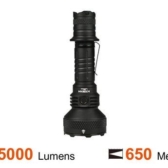 Acebeam L35 V2.0 LED Flashlight - 5000 Lumens - CREE XHP70.3 Hi - Includes 1 x USB-C Rechargeable 21700 - Anodized Black, Green, Blue or Micro-Arc Oxidation (MAO) Gray Marbling