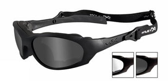 Wiley X XL-1 Advanced Changeable Sunglasses Rx Ready with High Velocity Protection - Matte Black Frame with Smoke Grey - Clear Lens Kit (291)