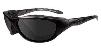 Wiley X AirRage Climate Control Sunglasses Rx Ready with High Velocity Protection - Black Ops Matte Black Frame with Smoke Grey Lenses (694)