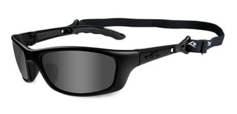 Wiley X P-17 Active Sunglasses Rx Ready with High Velocity Protection - Black Ops Matte Black Frame with Smoke Grey Lenses (P-17M)