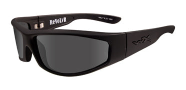 Wiley X Revolvr Street Sunglasses with High Velocity Protection - Black Ops Matte Black Frame with Smoke Grey Lenses (SSREV8)