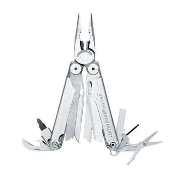 Leatherman Wave Multi-Tool - Stainless Steel with Standard Sheath - Box Packaging (830038)