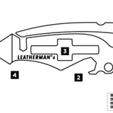 Leatherman By the Numbers #4 One Piece Pocket Tool - Peghook Packaging (32119)