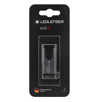 Ledlenser K4R Rechargeable LED Keychain Flashlight - 60 Lumens - Includes Built-In Li-Poly Battery Pack - Gift Box (502066) or Blister Packaging (502132)