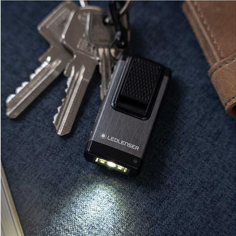 Ledlenser 502574 K4R Rechargeable LED Keylight - 120 Lumens - Uses Built-in Li-Poly Battery Pack - Gray or Rose Gold