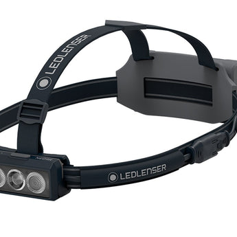 Ledlenser 502715 NEO9R Rechargeable LED Headlamp - 1200 Lumens - Includes 2 x 18650 - Black and Blue, Black and Gray - Box