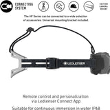 Ledlenser 502803 HF8R Signature Rechargeable LED Headlamp - 2000 Lumens - Uses 3.7V 13.69Wh Li-ion Battery Pack - Black