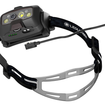 Ledlenser 502803 HF8R Signature Rechargeable LED Headlamp - 2000 Lumens - Uses 3.7V 13.69Wh Li-ion Battery Pack - Black