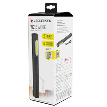 Ledlenser 502809 W2R Work Rechargeable LED Flashlight - 160 Lumens - Includes Li-ion Battery Pack