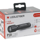 Ledlenser 880515 P5R Core Rechargeable LED Flashlight - 500 Lumens - Includes Li-Ion Battery Pack