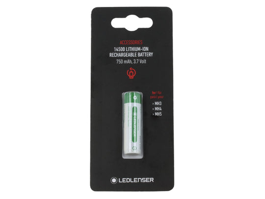Ledlenser 880621 14500 3.7V Lithium Ion (Li-ion) Button Top Battery for the ML4, MH4, MH5, iH5R, P5R Core and P5R Work